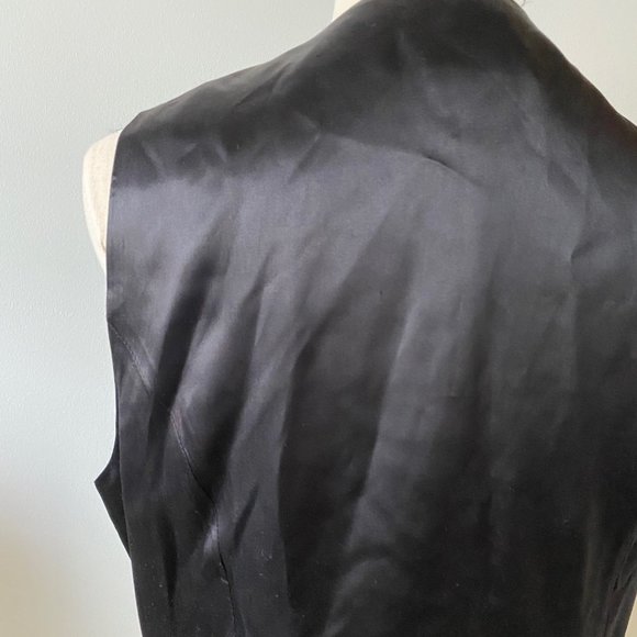 Vintage Cleo Lined Black Velvet Vest (Women's Small) - Picture 7 of 11